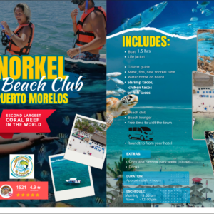 Snorkel y Beach Club en Puerto Morelos
