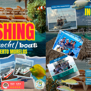 FISHING by yacht / boats at Puerto Morelos